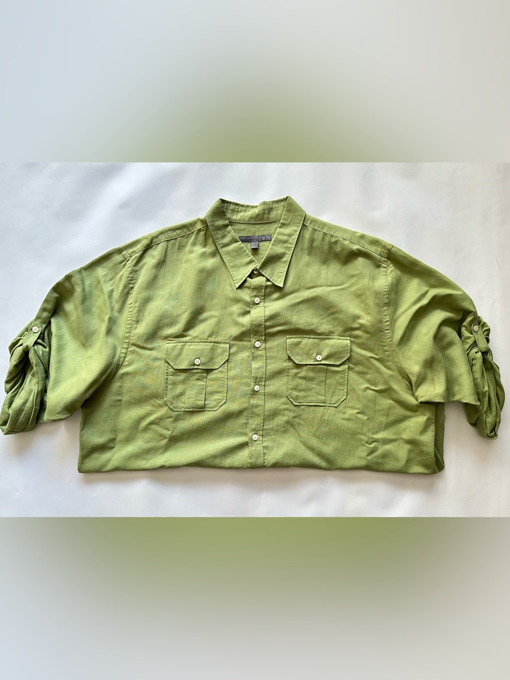 Old Navy Men's Button-Down Shirt Green Size 3XL
